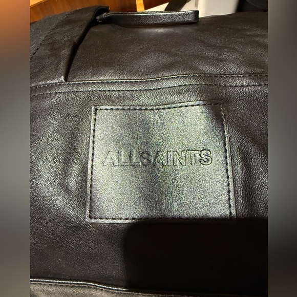 AllSaints | All Saints Leather Travel Weekender bag / duffel - Picture 3 of 6